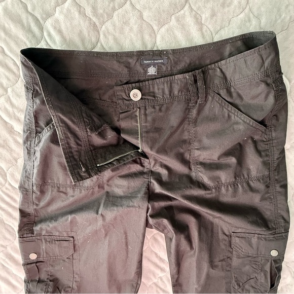 Tommy Jeans Hilfiger Cargo Capri Capris Pants Women’s Size 12‎ 100% Cotton black - Picture 14 of 16